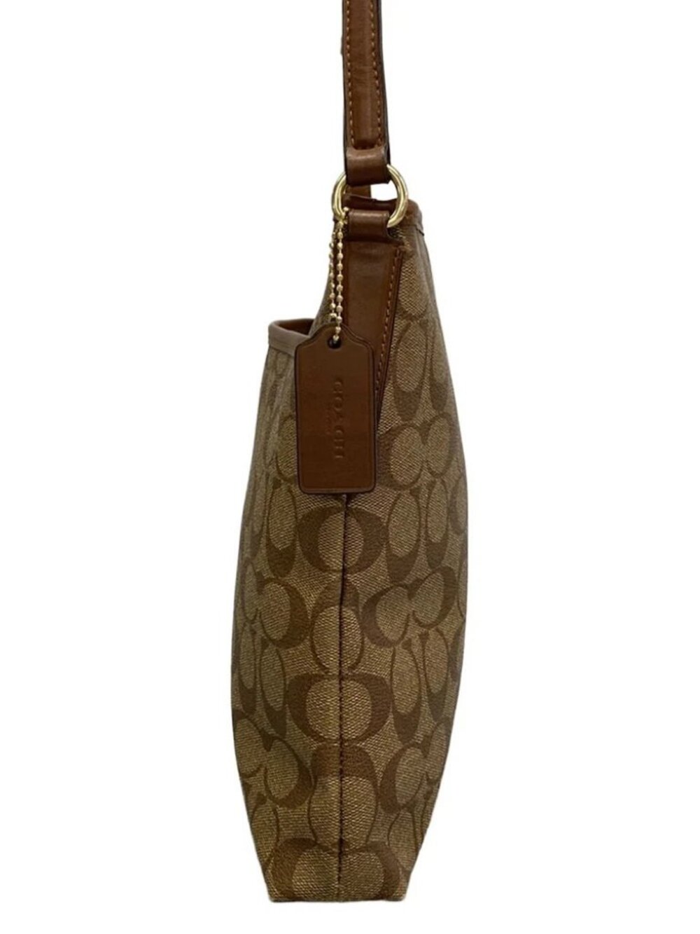 COACH F58297 Brown Dark Brown PVC Shoulder Bag - Picture 4 of 13